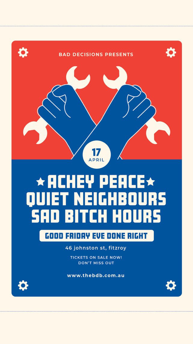 bad decisions good friday eve gig poster