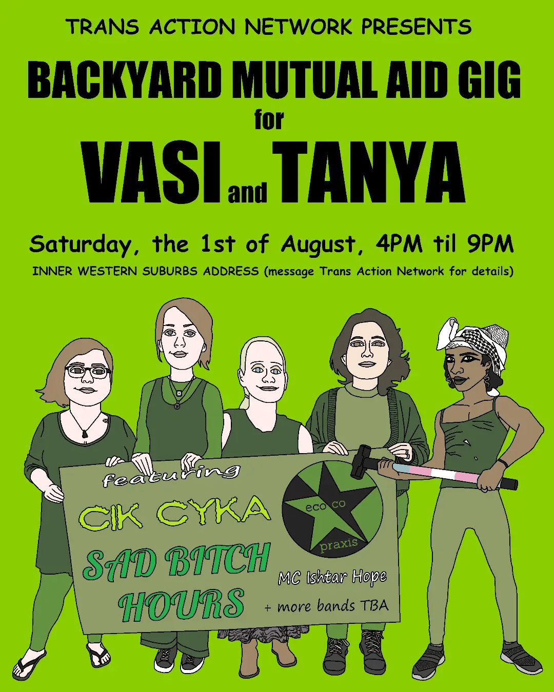 trans action network fundraiser poster